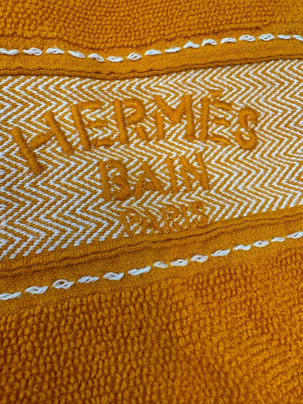 NWT Hermes Yachting Beach Towel Orange